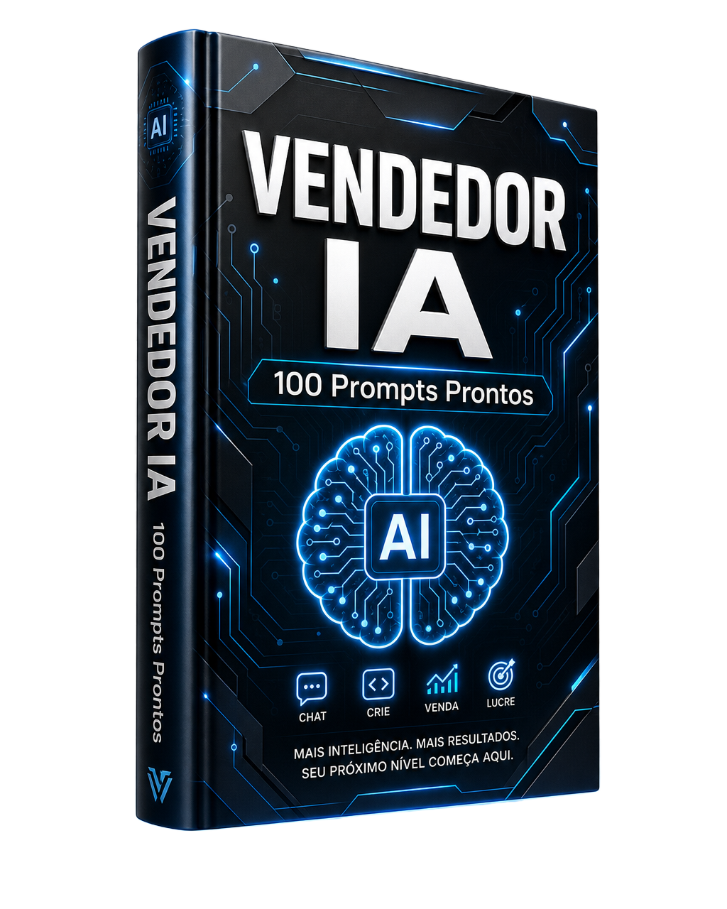 Capa do e-book Vendedor IA — 100 Prompts Prontos